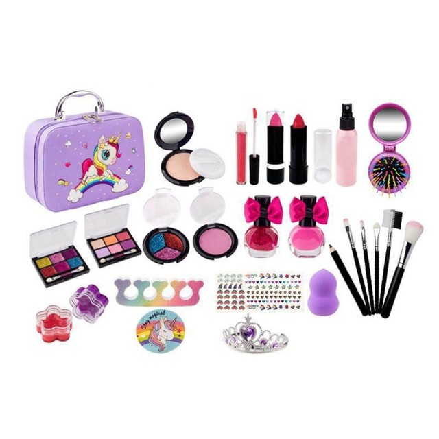 Kit de maquiagem para crianças para meninas jogando maquiagem conjunto de  brinquedo para 4 5 6 7 8 9 10 anos de idade meninas fingir vestir-se  conjunto de beleza - AliExpress